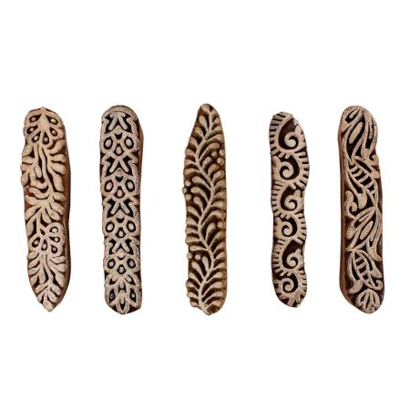 Set of 5 Piece New Mix Wooden Printing Blocks